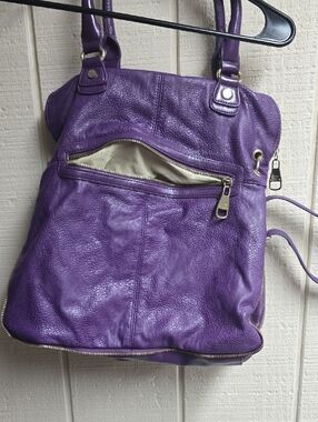 Steve Madden Purple Leather Shoulder Bag with Gold Hardware